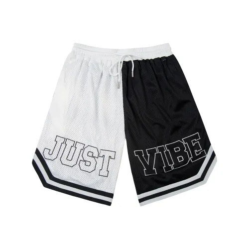 JUST VIBE Баскетбольные шорты Унисекс Черный Белый