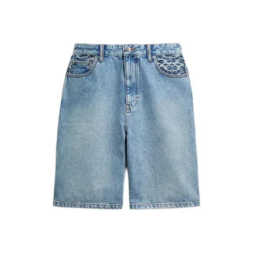 COACH SS24 Джинсовые шорты Мужские Светло-синие