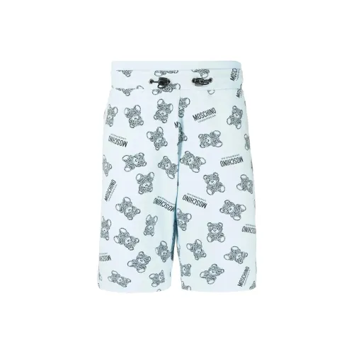 MOSCHINO Light Blue Men's Casual Shorts MOSCHINO Светло-голубые мужские повседневные шорты