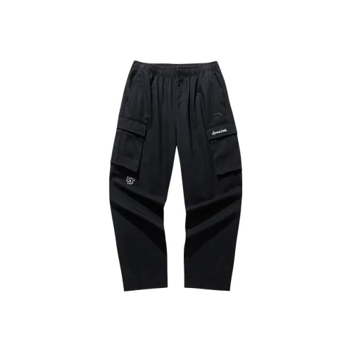 Anta Life Collection Черные Унисекс Повседневные Брюки