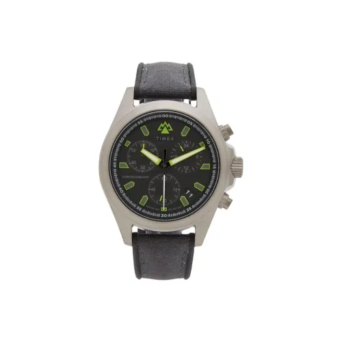 TIMEX Кварцевые часы резиновый ремешок 43 мм черный циферблат унисекс