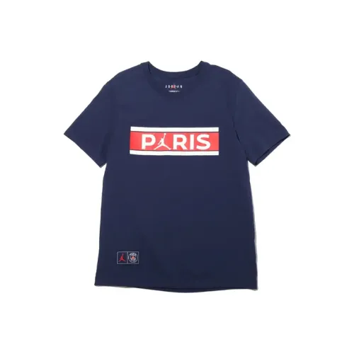 Джордан T Рубашка Paris Saint Germain Мужская Темно-синяя