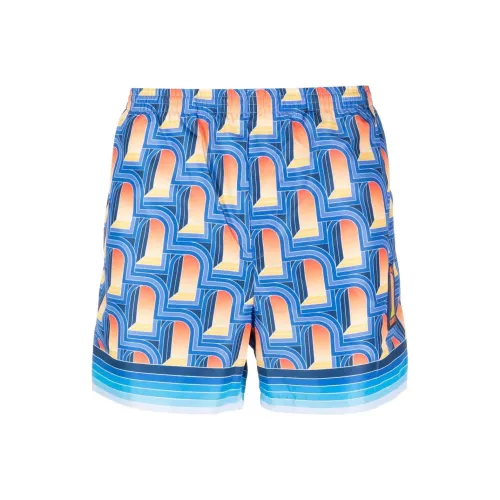 CASABLANCA Blue Men's Casual Shorts CASABLANCA Синий Мужские Повседневные Шорты