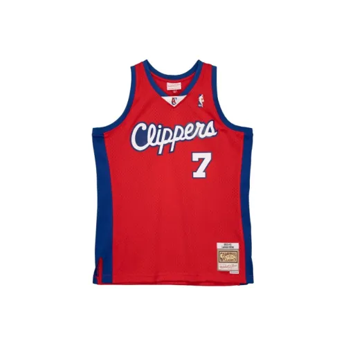 Mitchell Ness Красный Мужская баскетбольная футболка