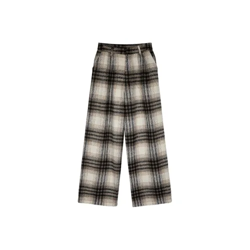 KING PRINCE Повседневные брюки Унисекс Черный Коричневый Белый Клетка