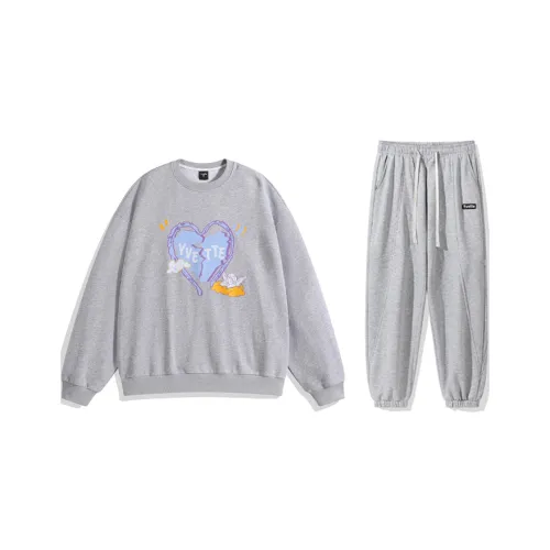 Yvette Набор Вересково-серый свитшот + Светло-серые повседневные брюки унисекс повседневная спортивная одежда