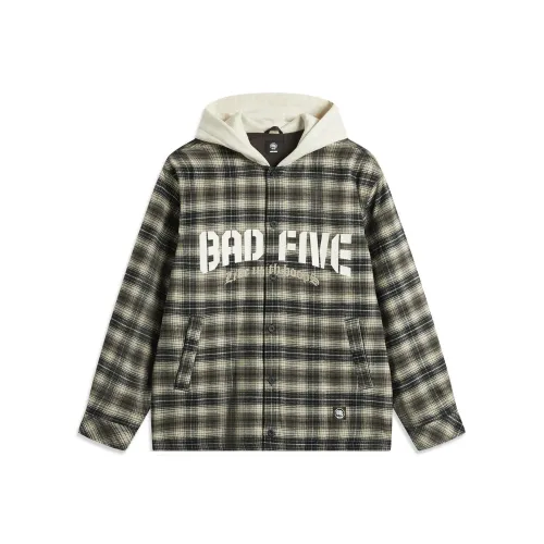 LINING Badfive Хлопковый пуховик Мужской Черный Клетка