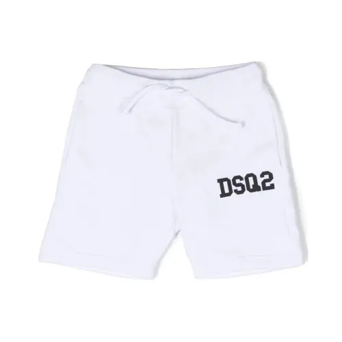 DSQUARED 2 Белые Мужские Повседневные Шорты
