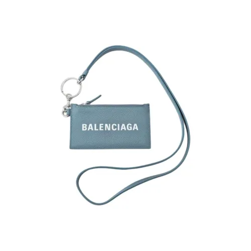 Balenciaga Cash Cow Кожаный держатель для карт Держатель для карт Женский Синий