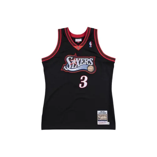 MITCHELL NESS Баскетбольная Джерси Мужская Черная Спортивная Одежда