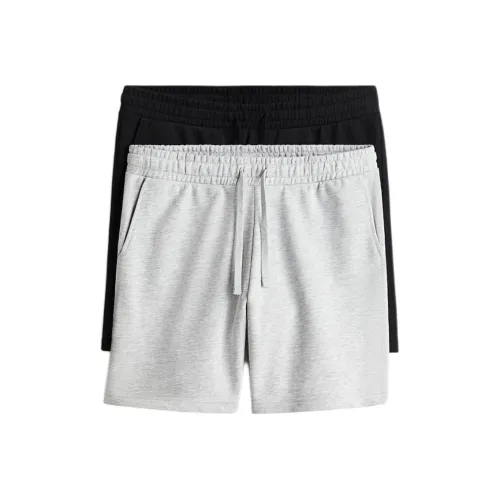 H&M 2 пачки черный + смешанный серый мужские повседневные шорты