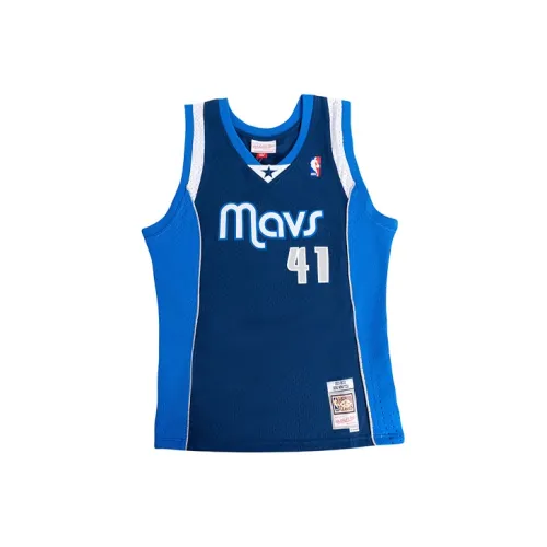 Mitchell Ness Королевский синий Мужская баскетбольная футболка