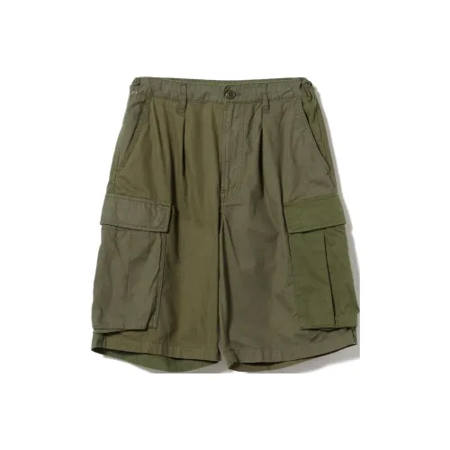 BEAMS совместный бренд Оливково-зеленые Мужские Повседневные Шорты