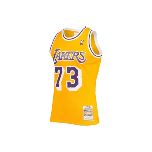 Mitchell Ness Желтая Мужская Баскетбольная Джерси