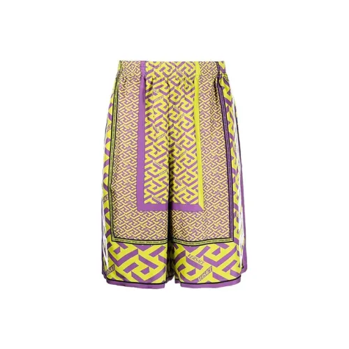 VERSACE Повседневные шорты Мужские Желтые