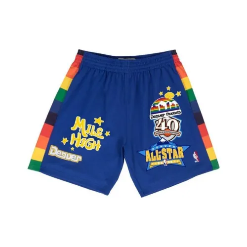 Mitchell Ness Blue Men's Casual Shorts Mitchell Ness Синий Мужские Повседневные Шорты