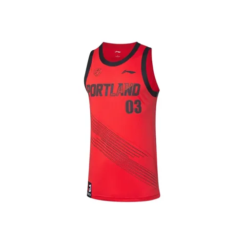 LINING Спорт Коллекция Баскетбол Баскетбольная Джерси Мужская Яркий Неон