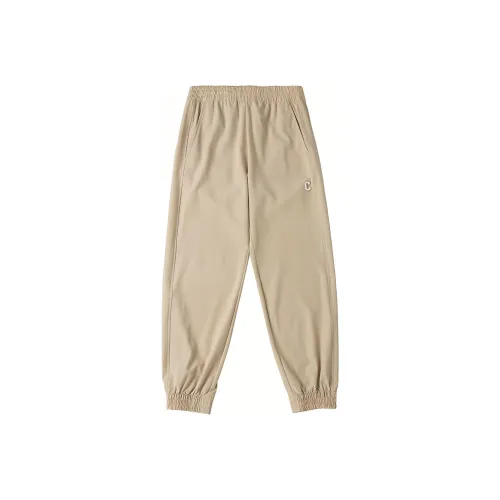 Mlb Base Logo Повседневные брюки Унисекс Лен Бежевый Желтый