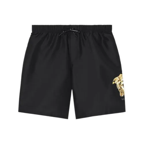 VERSACE Мужские черные пляжные шорты