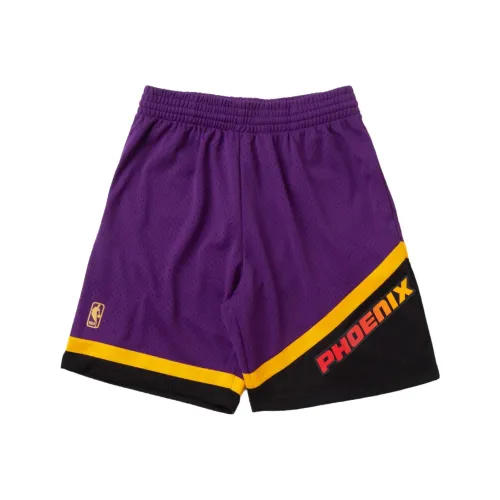 Mitchell Ness Purple Men's Casual Shorts Mitchell Ness Фиолетовые Мужские Повседневные Шорты