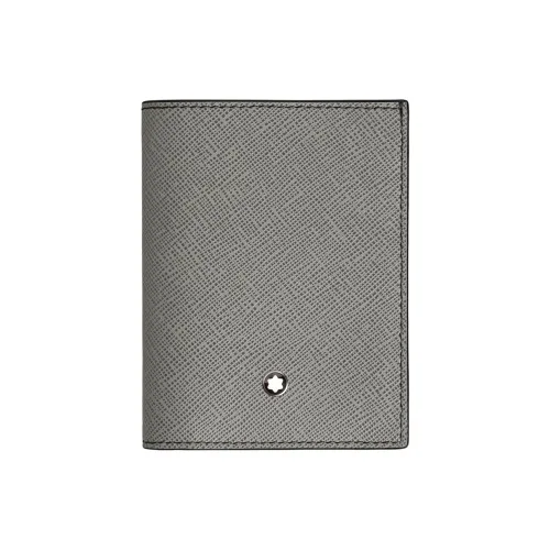 MONTBLANC Кожа Кошелек Мини Мужской Средне-серый