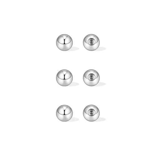 JOLLY NOTE Титановые стальные серьги-гвоздики унисекс