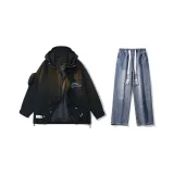 Set (Black Top + Dark Blue Jeans)  
Комплект (Черный топ + Темно-синие джинсы)