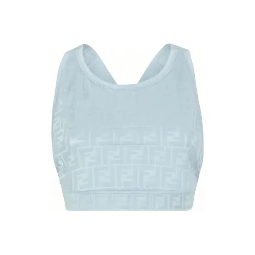 FENDI SS22 Майка Женская Светло-Синяя