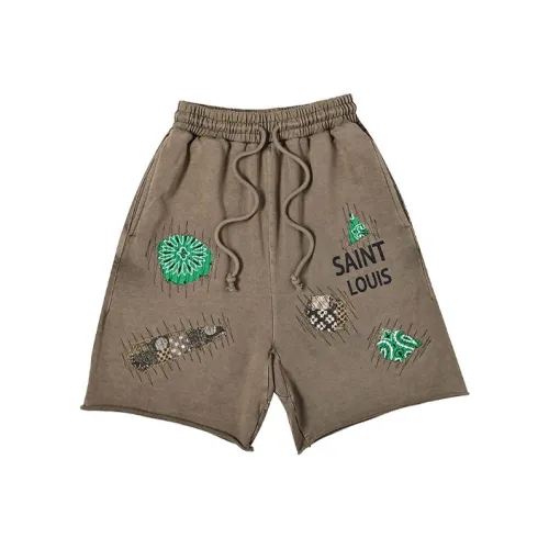 SSSAINT LOUIS Оливково-зеленый Унисекс Повседневные шорты