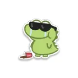 Милый маленький крокодил брошь - солнцезащитные очки, плачущий