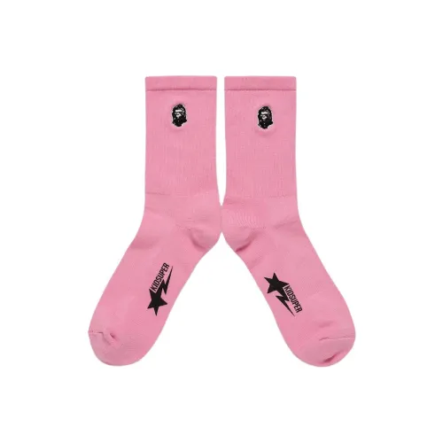 A BATHING APE KidSuper Studios Collaboration 1 шт Розовый Унисекс MID Носки до икры