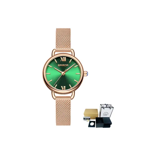 Sanda Кварцевый механизм Часы Женские Золотистый циферблат