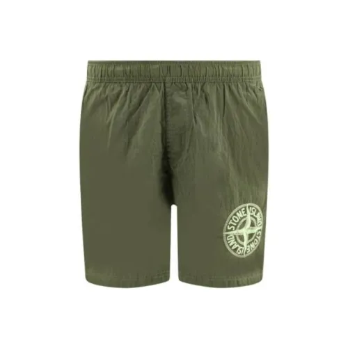 Stone Island Зеленые Мужские Повседневные Шорты