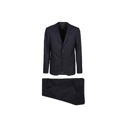 Zzegna Синий Мужской Деловой костюм