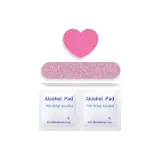 Розовый Красный & Светло-Розовый 5 Штук Набор (Тисненая Полоса + Кристальная Палочка + Форма Сердца Губка + Маленькие Хлопковые Вата *2)