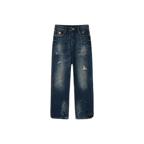 JOHN RICHMOND FW24 Джинсы Мужские Темно-Джинсовый Синий
