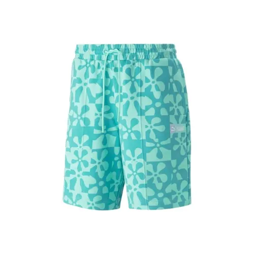 PUMA X SPONGEBOB Мятно-зеленые Унисекс Повседневные шорты