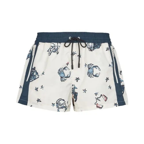 FENDI SS23 Пляжные шорты Мужские Белые