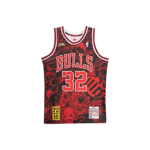 Mitchell Ness Красный Мужская баскетбольная футболка