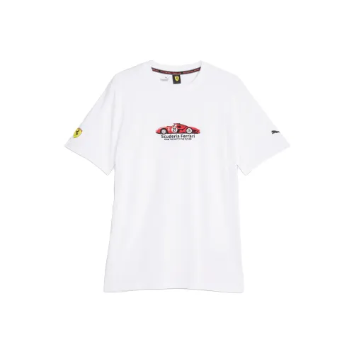 PUMA Scuderia Ferrari Белый Мужской Гоночный T-Shirt