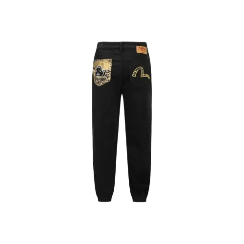 EVISU Черные Мужские Повседневные Штаны