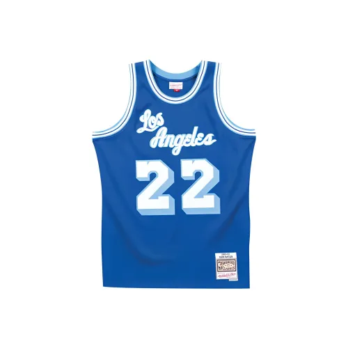 Mitchell Ness Синий Мужская баскетбольная футболка