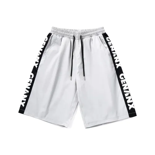 GENANX Серебристо-серый Унисекс Повседневные шорты