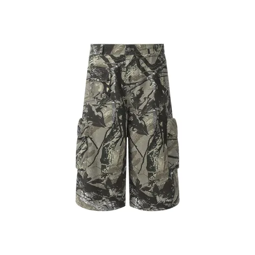 COOLALPACA Темно-зеленый Унисекс Повседневные шорты