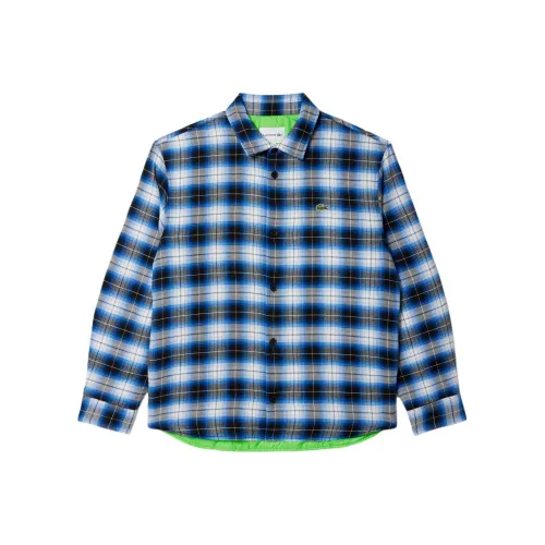 LACOSTE Хлопковый пуховик Мужской Белый Синий