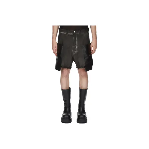 RICK OWENS совместный бренд Темно-серые Мужские Карго Шорты