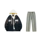 Set (Black Jacket + Yellow Mud Jeans)  
Комплект (Черная куртка + Желтые джинсы цвета грязи)