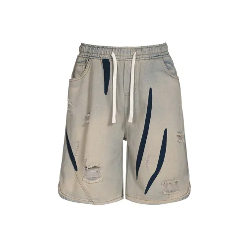 YearnObtainRainbow Джинсовые шорты Унисекс Желтый Грязь