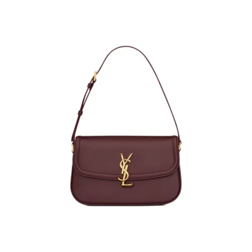 SAINT LAURENT Solferino Коровья кожа Сумка на плечо Средний Женские Каберне Совиньон Красный