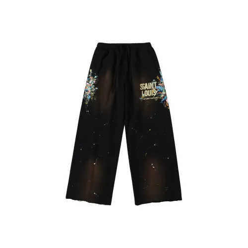 SSSAINT LOUIS Черные Унисекс Повседневные Брюки